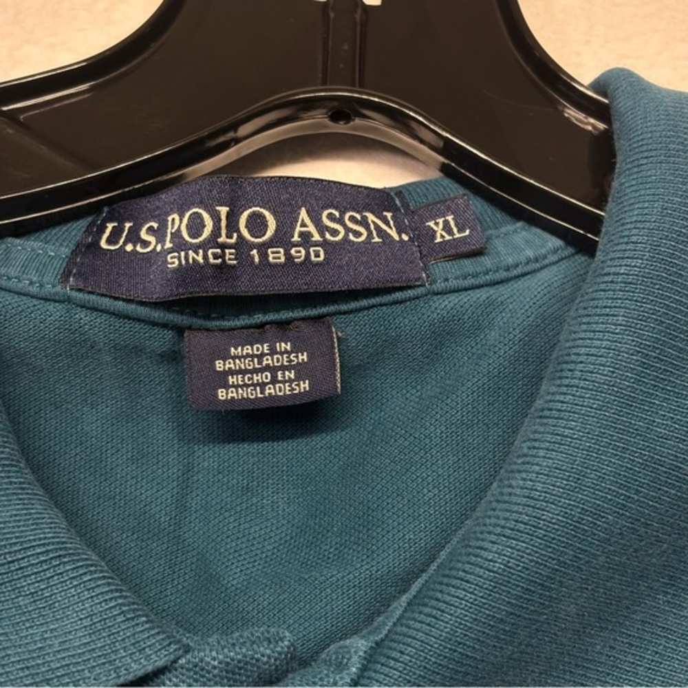 U.S. Polo Assn. Performance Pique Polo Shirt Men's XL Blue - Picture 9 of 9